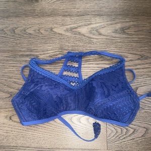 BECCA Blue Bikini Top Bathing Suit